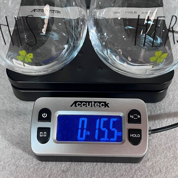 Rae Dunn Stemless Wine Glass Set His & Hers Shamrock Enchante' Accessories 2021 - Picture 9 of 9